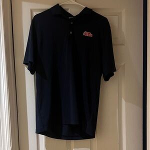 Ole Miss Cutter & Buck Dark Polo with Embroidered Logo